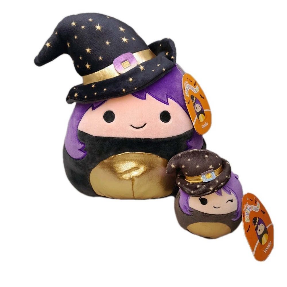 Squishmallows Voodie Witch‎ Plush LOT 8" & 4" Halloween Kellytoy Squishy NWT